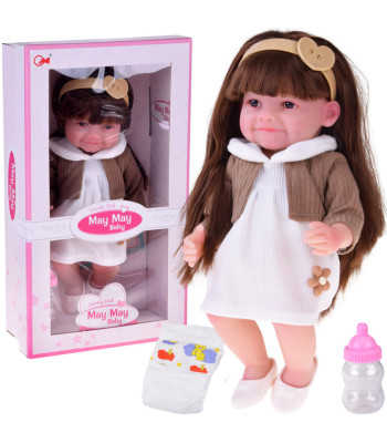 Žaislinė lėlė Tosia su ilgu plaukų suknele