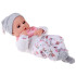 Lėlė kūdikis 32 cm su judančiomis akimis + maitinimo priedai