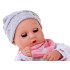 Lėlė kūdikis 32 cm su judančiomis akimis + maitinimo priedai
