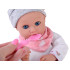Lėlė kūdikis 32 cm su judančiomis akimis + maitinimo priedai