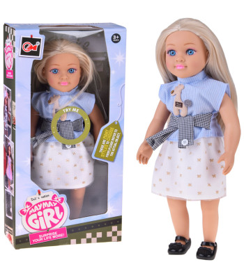 Elegantiška Lėlė 48 cm su ilgais šviesiais plaukais – žavinga stilizacija ZA5843