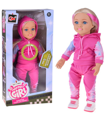 Lėlė su sportiniu apranga 48 cm ilgio šviesiais plaukais