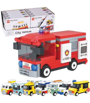 Konstravimo kaladėlės CITY VEHICLE - miesto transporto modeliai