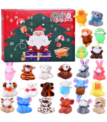 Advento kalendorius su pliušiniais gyvūnėliais