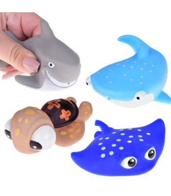 Guminiai gyvūnėliai maudymuisi x4 vėžlys ryklys banginis rajos