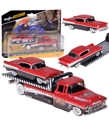 Maisto Licencijuoti Metaliniai Automobiliai Chevrolet Flatbed 1957 ir Bel Air