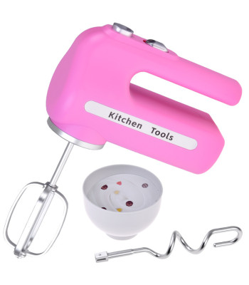 Rožinis interaktyvus mikseris su dviem antgaliais