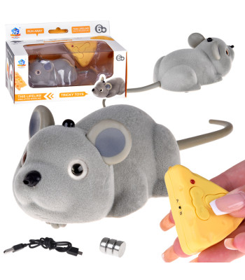 Žavinga nuotolinio valdymo pelytė su jutikliu - žaislas katėms