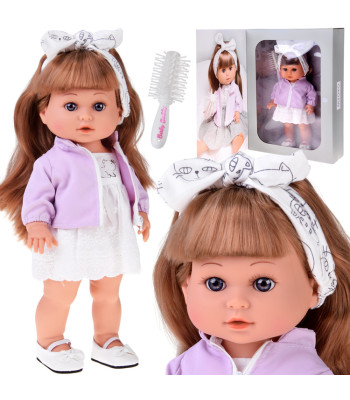 Lėlė Jašminka su ilgais plaukais 38 cm elegantiškoje aprangoje (ZA5876)