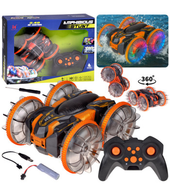Amfibija Stunt 2in1 Nuotoliniu būdu Valdomas Automobilis