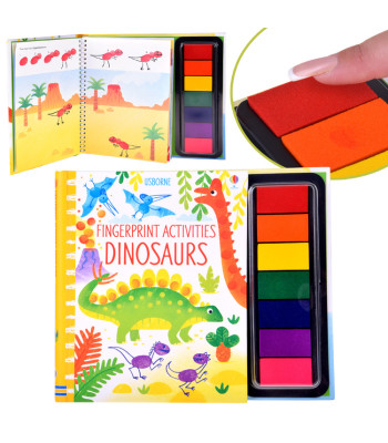 Kūrybinė knygelė piešimui pirštais Dinozaurai
