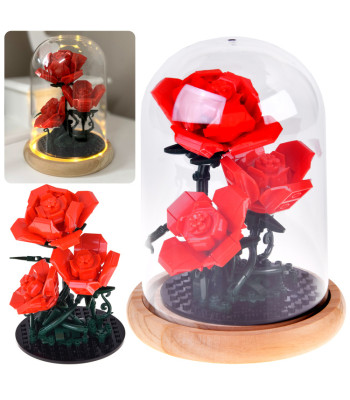 Konstruktoriaus kaladėlės Šviečianti Rožė po kupolu