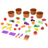 Daržovių ir vaisių pjaustymo rinkinys su lipukais + spalvų mokymasis - 34 elementai