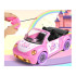 Rožinis Cabrio Automobilis Lėlėms su Nuotolinio Valdymo Pultu