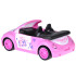 Rožinis Cabrio Automobilis Lėlėms su Nuotolinio Valdymo Pultu