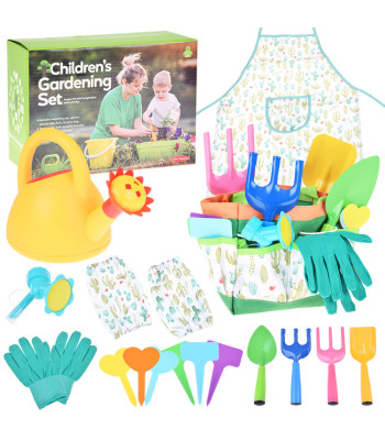 Mažojo sodininko rinkinys: sodo įrankiai + komplektas su kaktusais