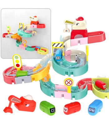 Žaislas mašinėlėms - vonios kalnelis su trasa