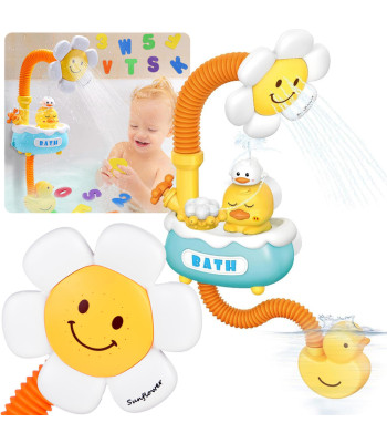 Žaislinis dušas vaikams - mielas gėlių ir ančiuko rinkinys ZA5928