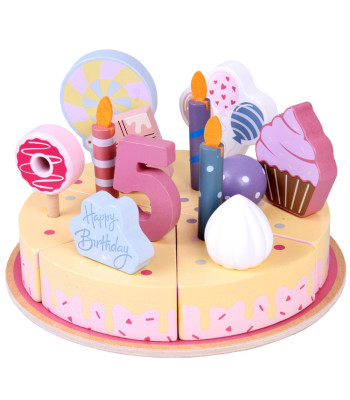 Medinis Spalvingas Gimtadienio Tortas Pjaustymui