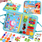 Montessori manipuliacinė knygelė - 28 sensoriniai veiklos užsiėmimai