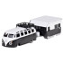 Maisto licencijuotas automobilis Volkswagen VAN Samba su priekaba 1:64