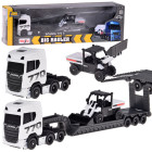 Maisto licencijuotas metalinis sunkvežimio modelis SCANIA 770S su puspriekabe ir buldozeriu, 1:64, ZA5966