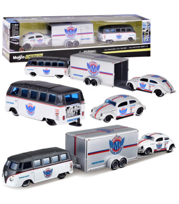 Maisto licencijuoti metaliniai automobiliai Volkswagen Van Samba ir VW Beetle