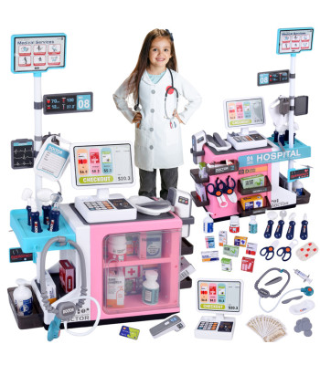 Mažojo Gydytojo Rinkinys - Klinikų, Ligoninės ir Vaistinės Komplektas
