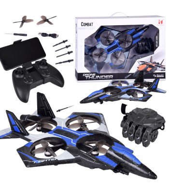 Šaudantis Dronas Combat - nuotolinis valdymas pirštine ir pultu RC0750