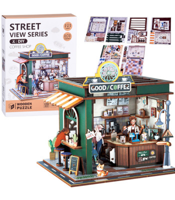Medinės 3D dėlionės - Kavinė