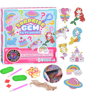 Kūrybinis advento kalendorius - deimantinės aplikacijos brelokių kūrimui