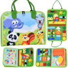 Montessori edukacinė manipuliacinė knygelė su laikrodžiu ZA6022