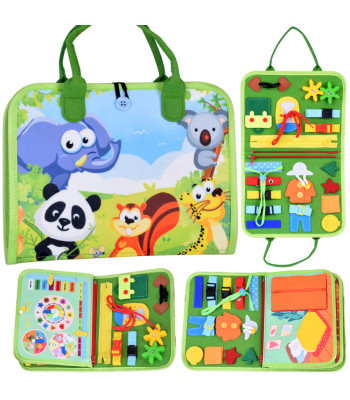 Montessori edukacinė manipuliacinė knygelė su laikrodžiu ZA6022