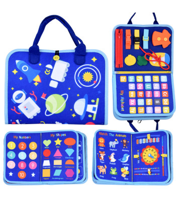 Medžiaginė manipuliacinė edukacinė knygelė + lentelė su žymekliais ZA6024