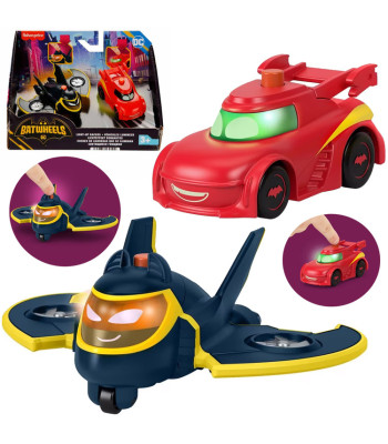 DC Batwheels automobiliai su šviesomis Batwing Redbird ZA6046