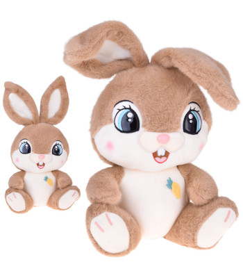 Pliušinis Triušis Karmelekas 40 cm su Lankstomomis Ausimis