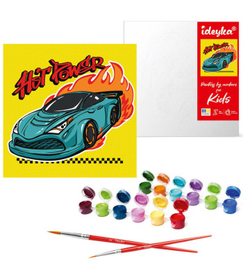 Tapyba pagal numerius vaikams 25x25cm KHO1192 Motociklų lenktynės AP0063