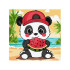 Tapyba pagal numerius vaikams 25x25cm Vasaros panda su arbūzu