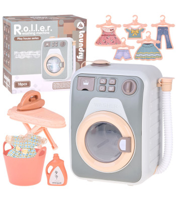 Automatinė skalbimo mašina ir džiovyklė 2in1 vaikams su besisukančiu būgnu ir priedais