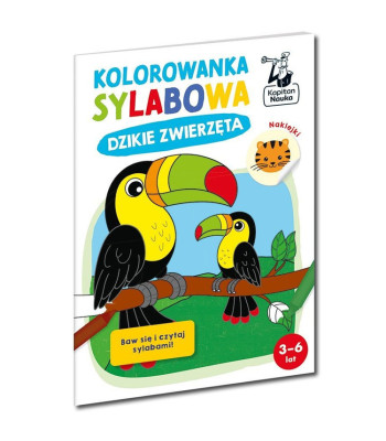 Kapitonas Mokslas. Skirtas spalvinimui pagal skiemenis. Laukiniai gyvūnai