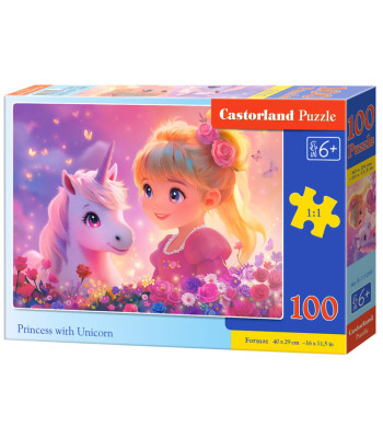 100 dalių dėlionė Princesė su Vienaragiu B-111299