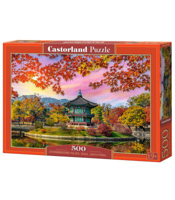 Puzzle 500 dalių Yeongbokgung rūmai, Seulas, Pietų Korėja B-54138