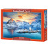 Puzzle 1000 vienetų – Saulėtekis Sakrisoy, Lofotenai, Norvegija C-105366-2