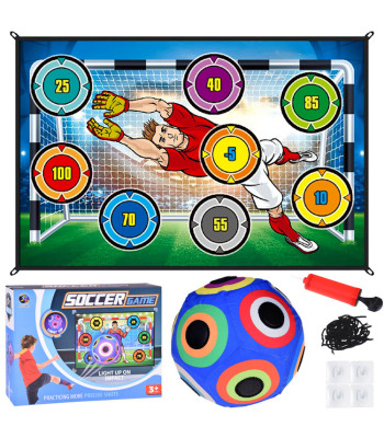 Futbolo žaidimų rinkinys su šviečiančiu kamuoliu