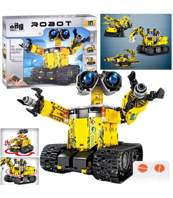 Konstruktorių rinkinys 4 viename - pastatyk nuotoliniu būdu valdomus robotus ir mašinas, 828 detalės