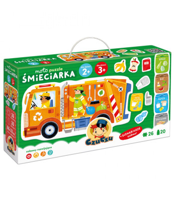 CzuCzu Moto dėlionė Šiukšliavežis 26 dalių 2+