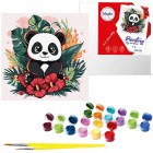 Tapyba pagal numerius 30x30cm vaikams KHO1261 Panda tropikuose AP0085