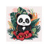 Tapyba pagal numerius 30x30cm vaikams KHO1261 Panda tropikuose AP0085