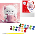 Tapyba pagal skaičius 30x30cm KHO6716 Kakavos katinas AP0089