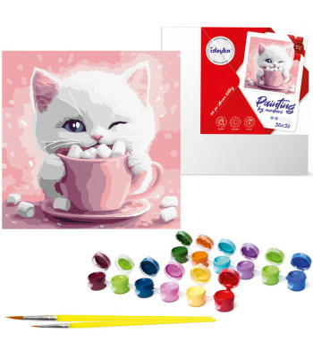 Tapyba pagal skaičius 30x30cm KHO6716 Kakavos katinas AP0089